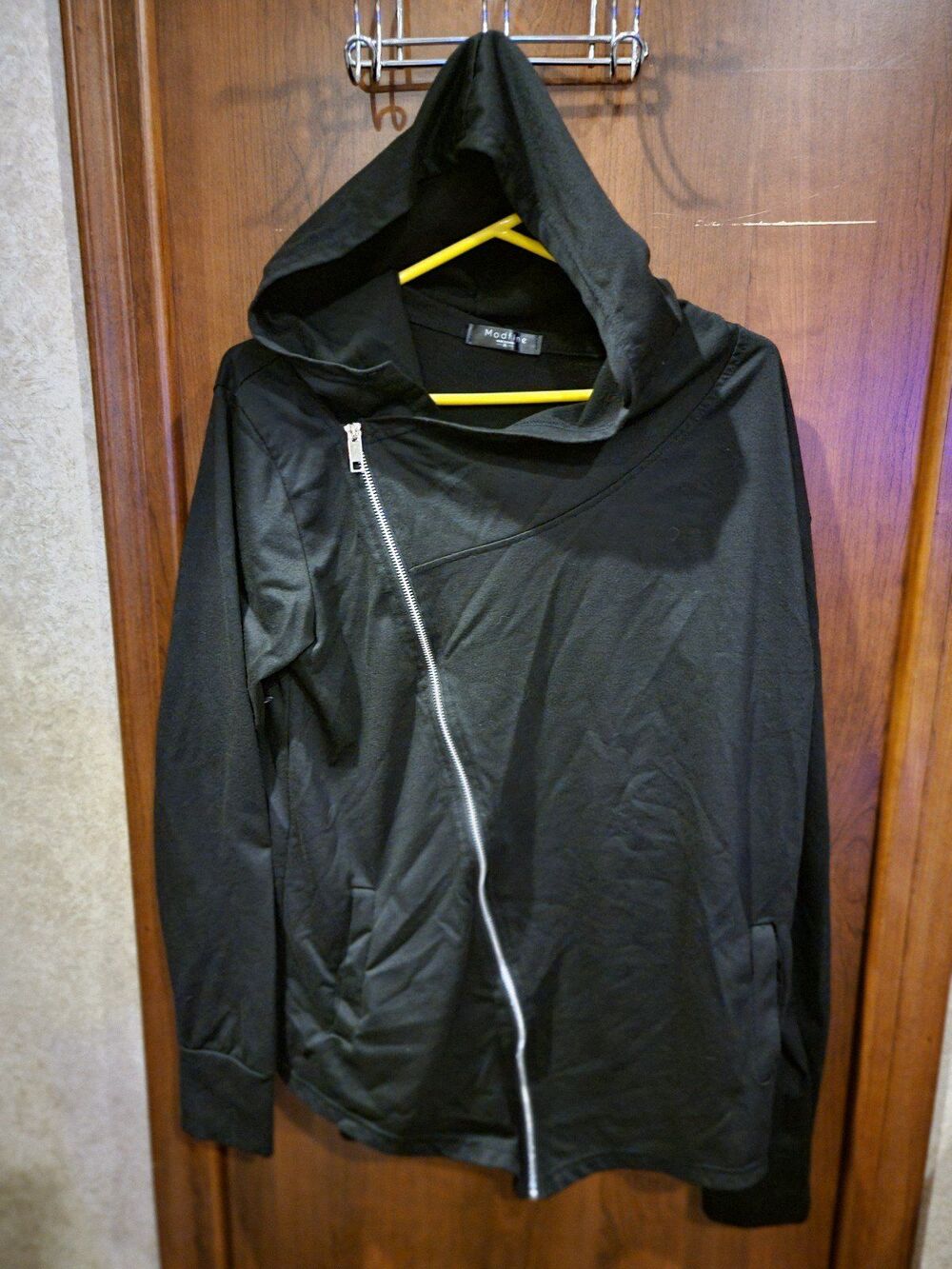 Modfine Black Zipper Hoodie w/Pockets Sz XL H-24